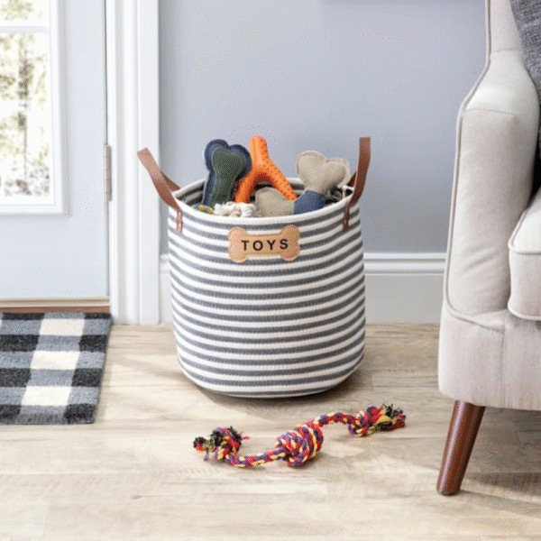 Park Life Designs Sienna Dog Toy Basket, Medium